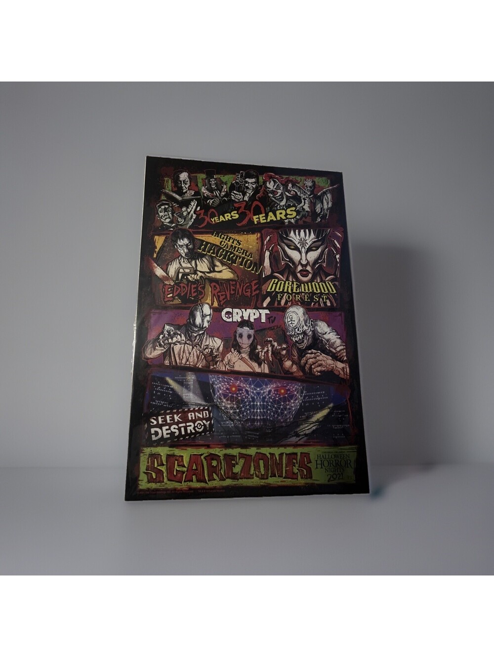Universal HHN 30 Scare Zones Poster 11 X 17 Print 2021 Halloween Horror Nights